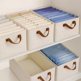 Grosyhub Foldable White Wardrobe Organizer With Durable Handle