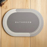 Grosyhub Non-Slip 3.5mm Water Soaking Grey Door Mat With Rubber Backing