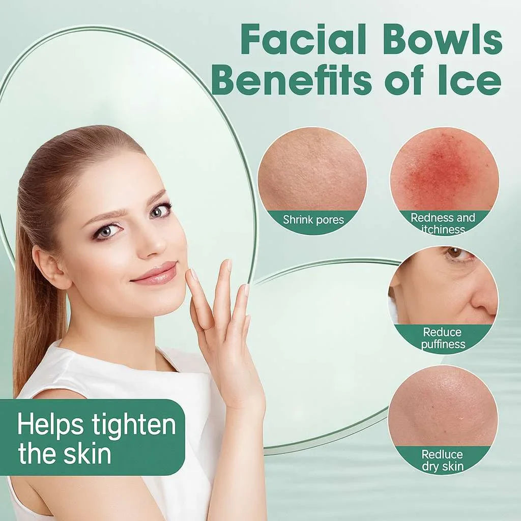 Grosyhub Foldable Black Ice Face Bowl | Cold Therapy Facial Skincare Bowl for Glowing Skin
