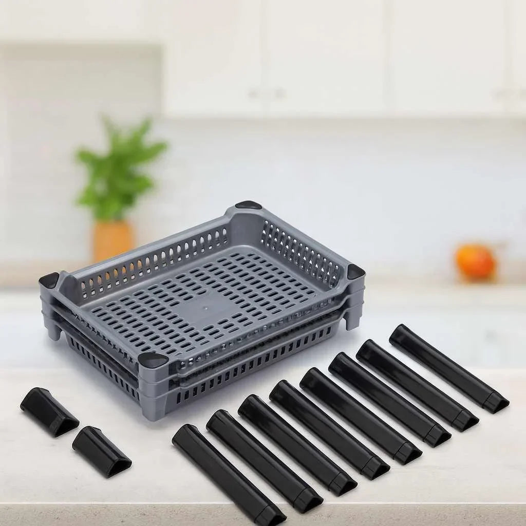 Grosyhub 3 Layer Foldable Storage Cart for Home & Kitchen