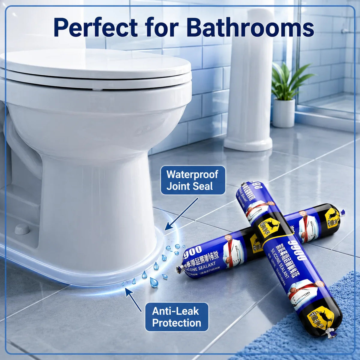 Grosyhub Waterproof Silicone Sealant Adhesive for Roof & Leakage Repair | Weather Resistant |