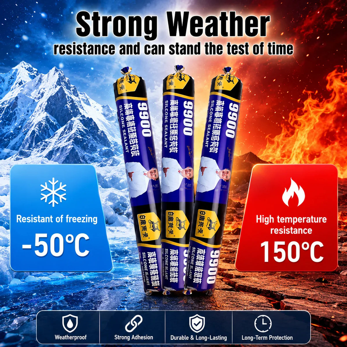 Grosyhub Waterproof Silicone Sealant Adhesive for Roof & Leakage Repair | Weather Resistant |