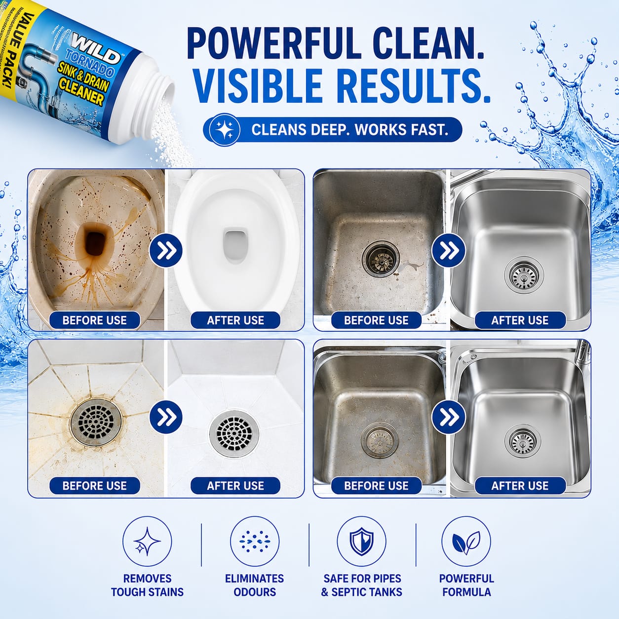 (Buy 1 Get 1 Free) Powerful Sink and Drain Cleaning Powder