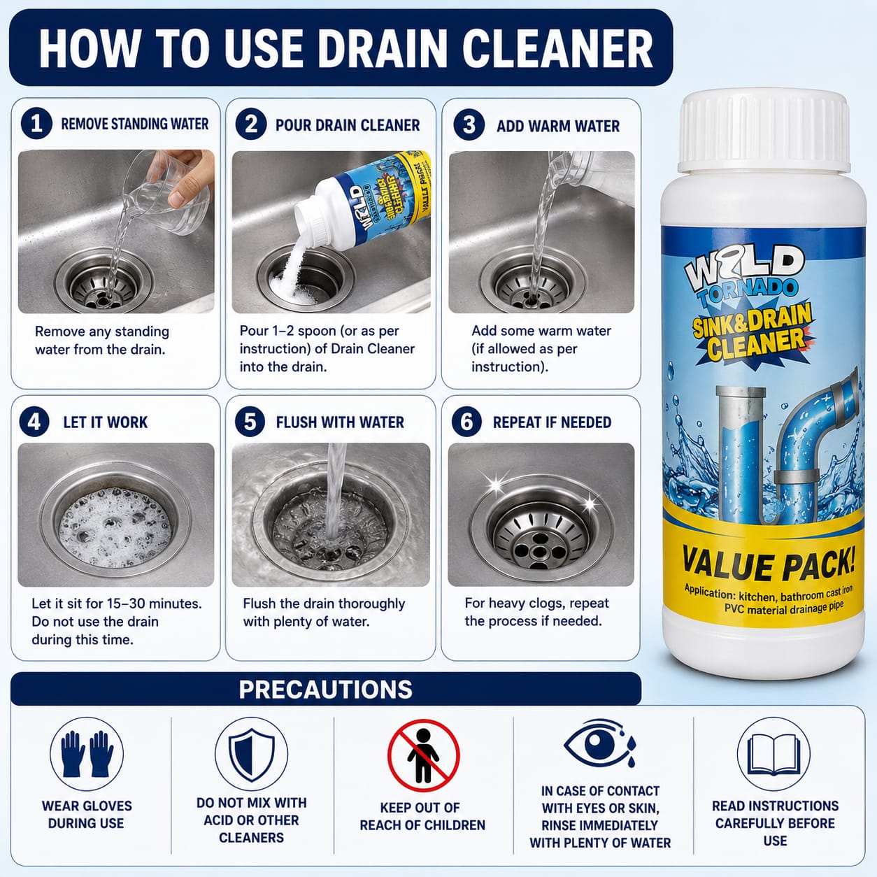 (Buy 1 Get 1 Free) Powerful Sink and Drain Cleaning Powder