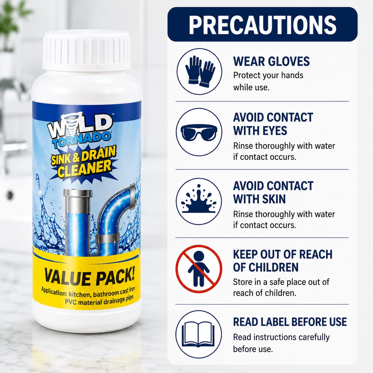 (Buy 1 Get 1 Free) Powerful Sink and Drain Cleaning Powder