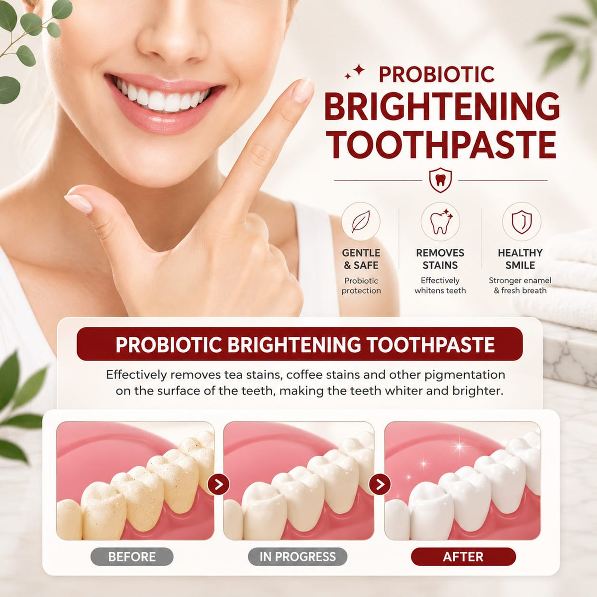 SP-4 Probiotic Brightening and cleaning toothpaste ( 120gm )