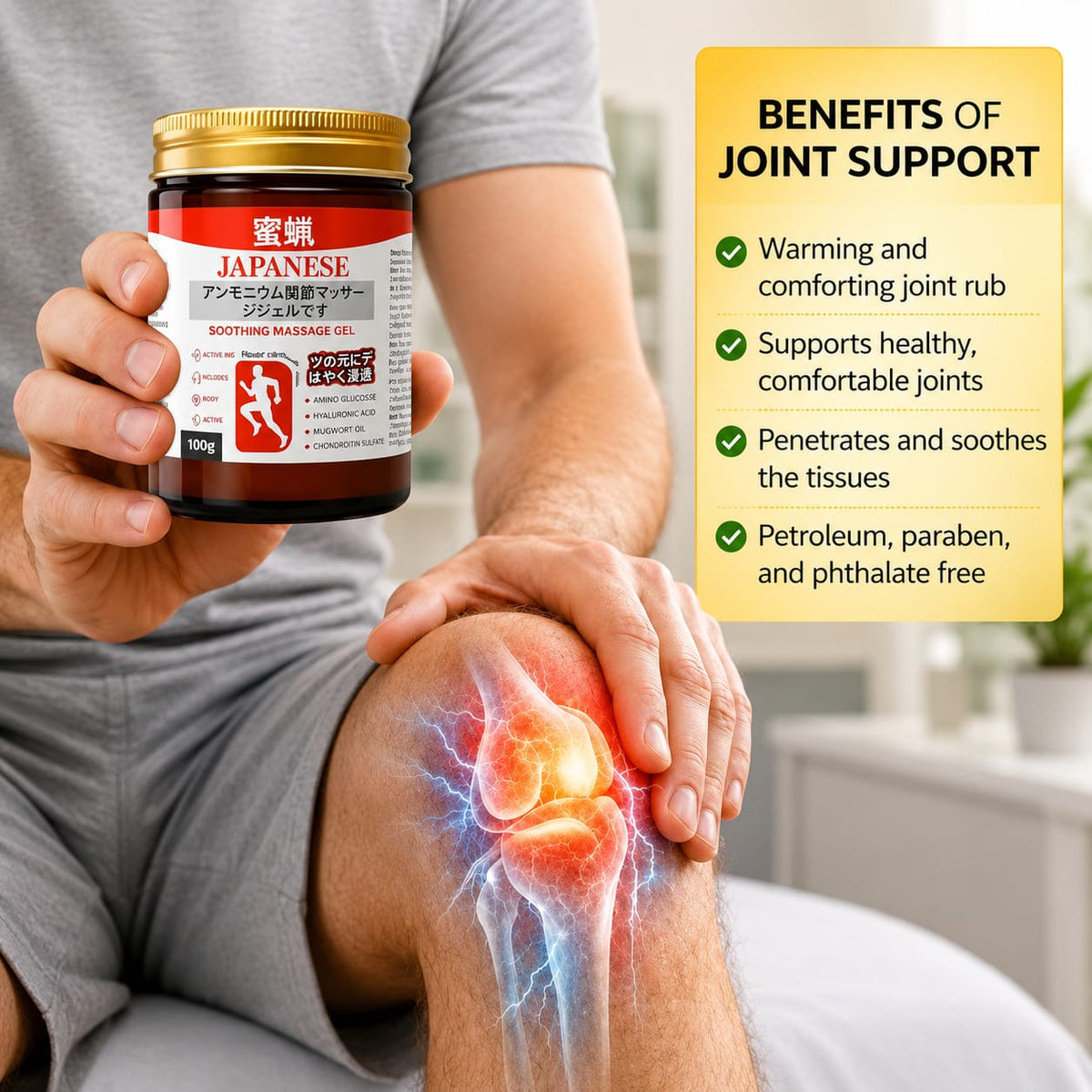 Japanese Pain Relief Balm 100g (Buy 1 Get 1 Free) | Fast Absorbing Muscle & Joint Pain Relief Gel