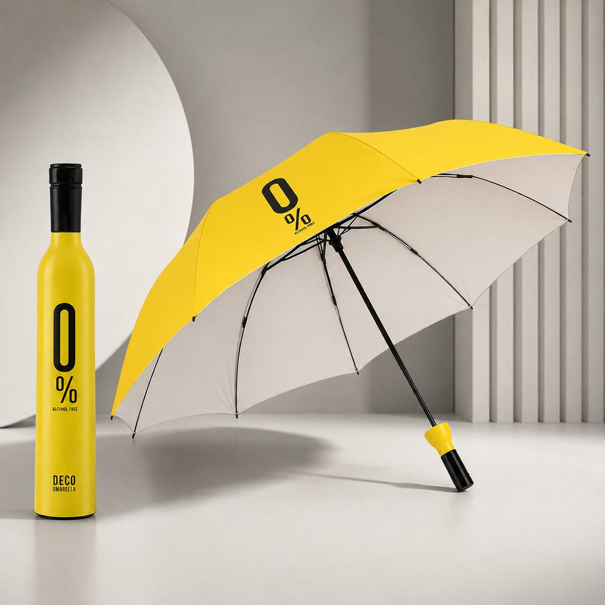 Wine Bottle Umbrella – Windproof & Durable
