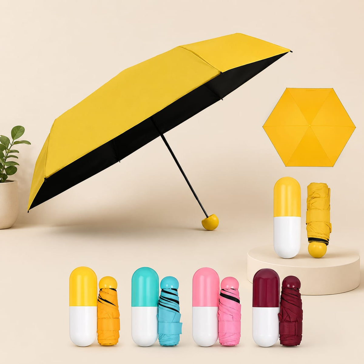 Compact Capsule Mini Umbrella