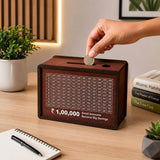 Wooden Money Saving Box Up To 1,00,000 (One Lakh)