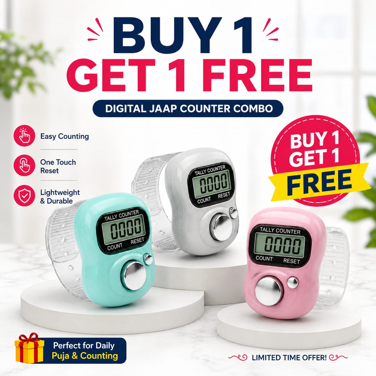 Ring Jap Counter for Prayer (Buy 1 Get 1 FREE)
