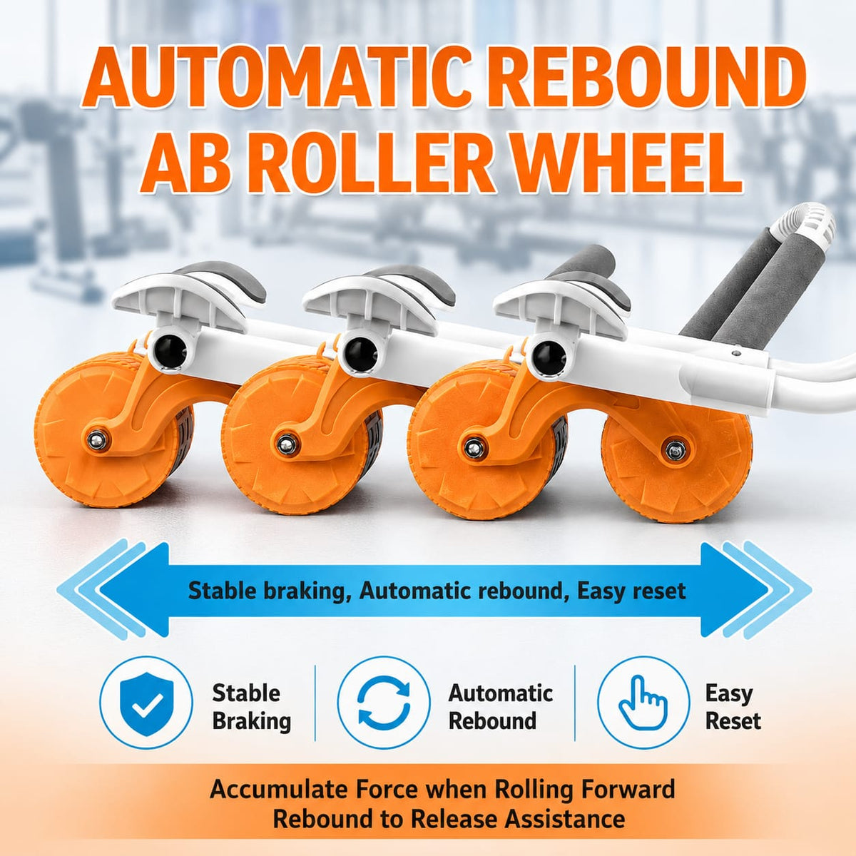 Abs Roller Wheel Workout Automatic Rebound