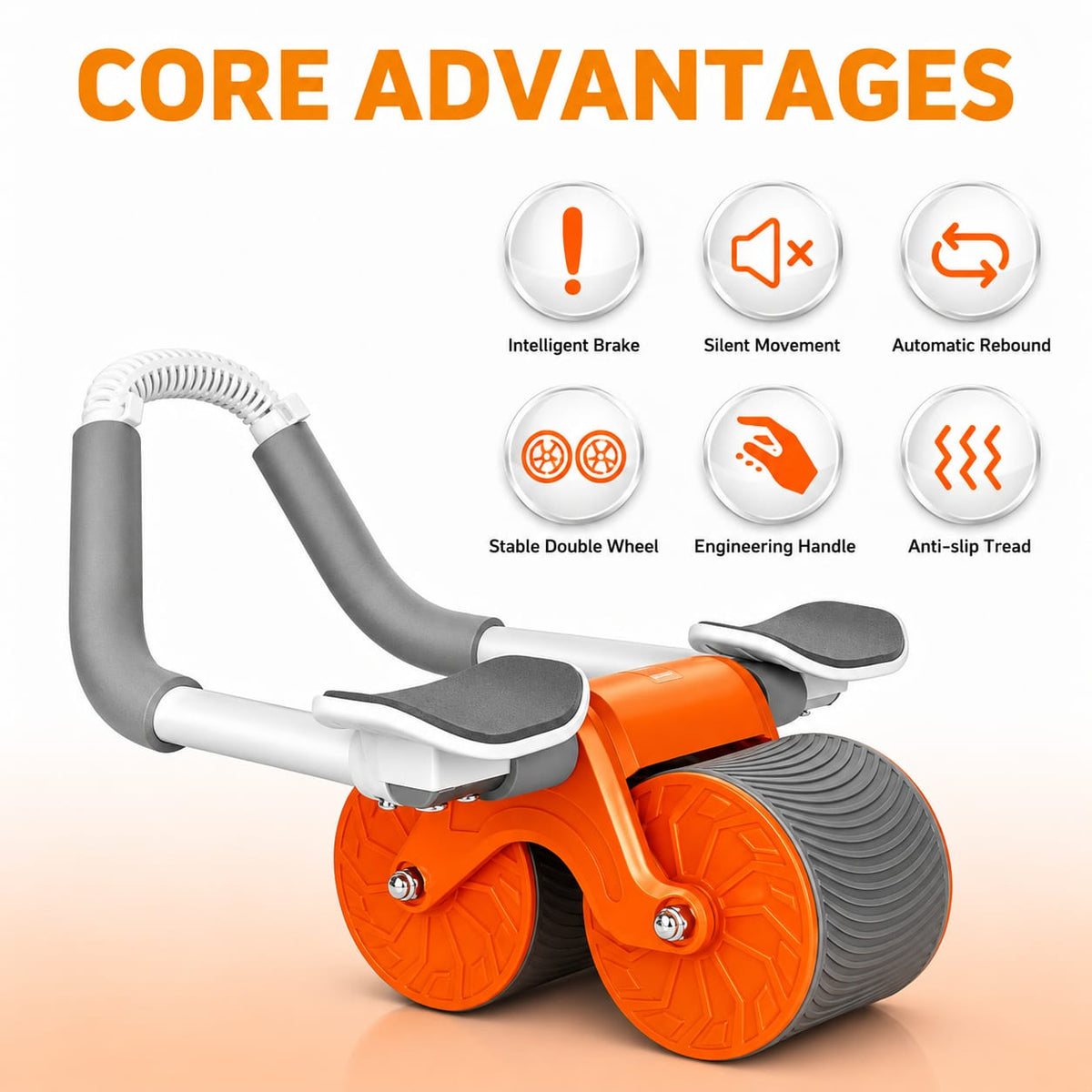 Abs Roller Wheel Workout Automatic Rebound