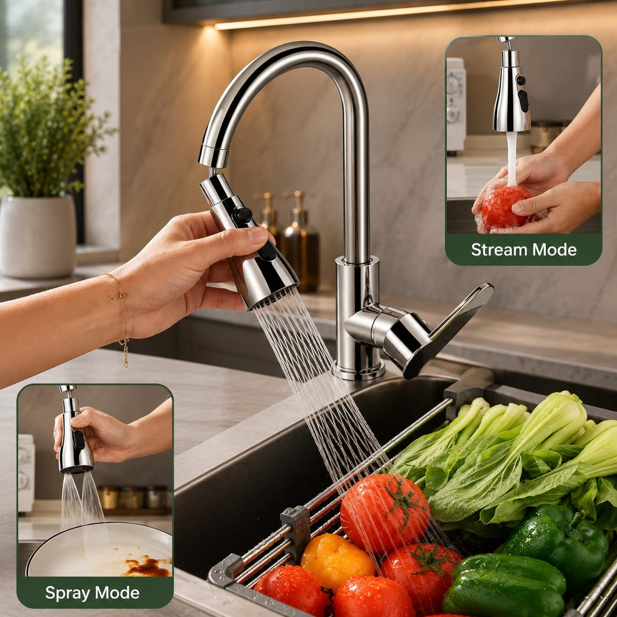 Flexible Tap Extender for Sink
