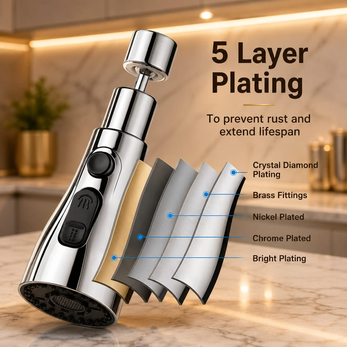 Flexible Tap Extender for Sink