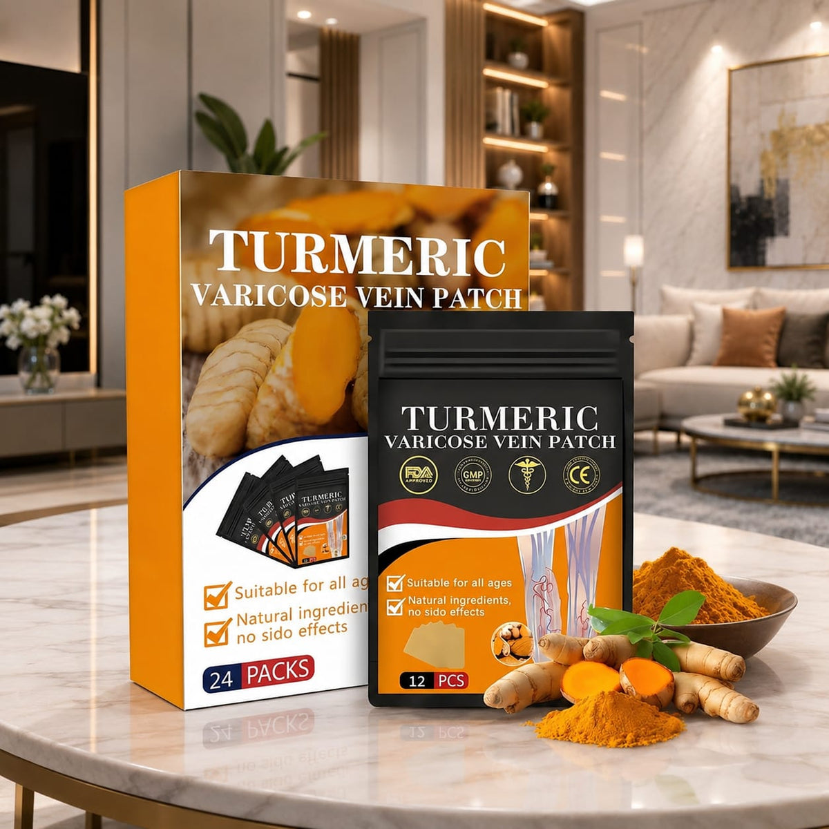 Turmeric Varicose Vein Relief patch (Buy1 Get 1 Free)