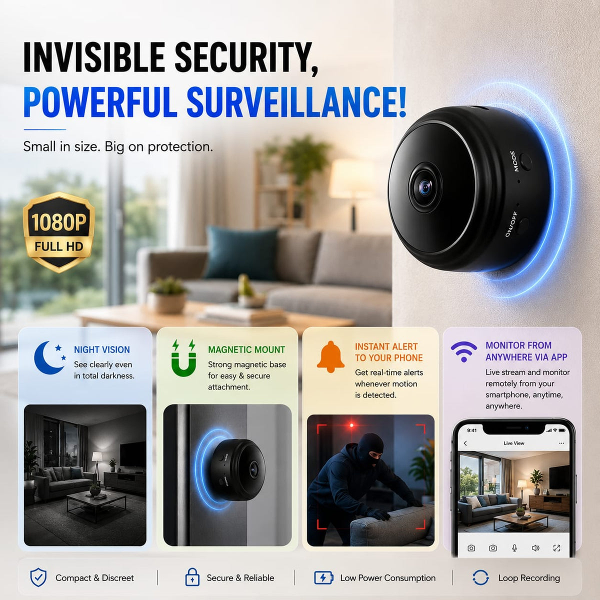 HD Magnetic Mini Camera