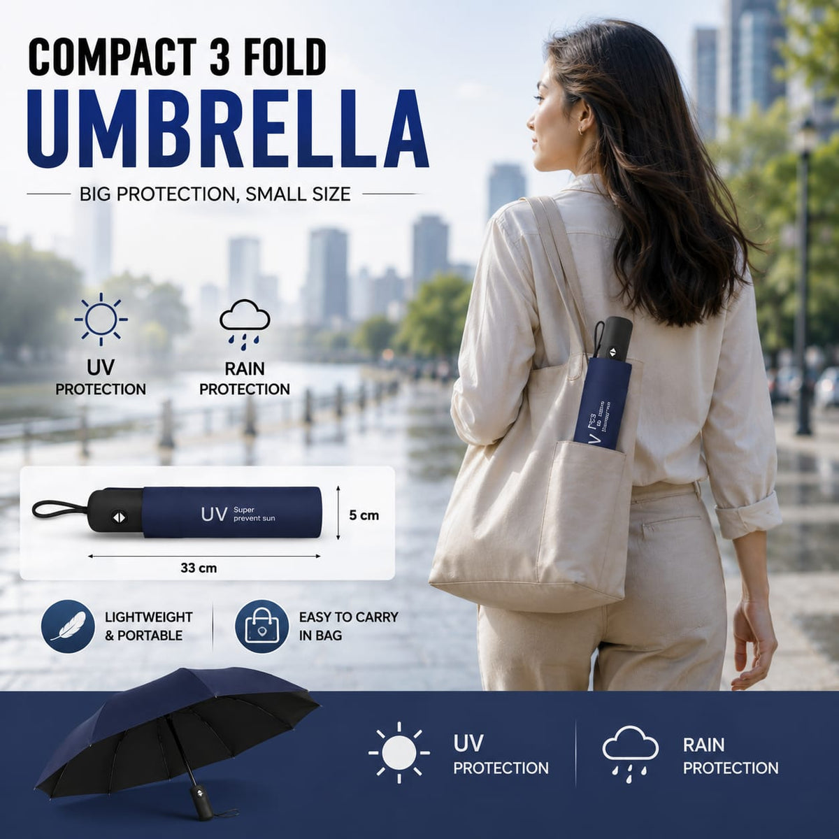 UV Protection Umbrella Auto Open/Close