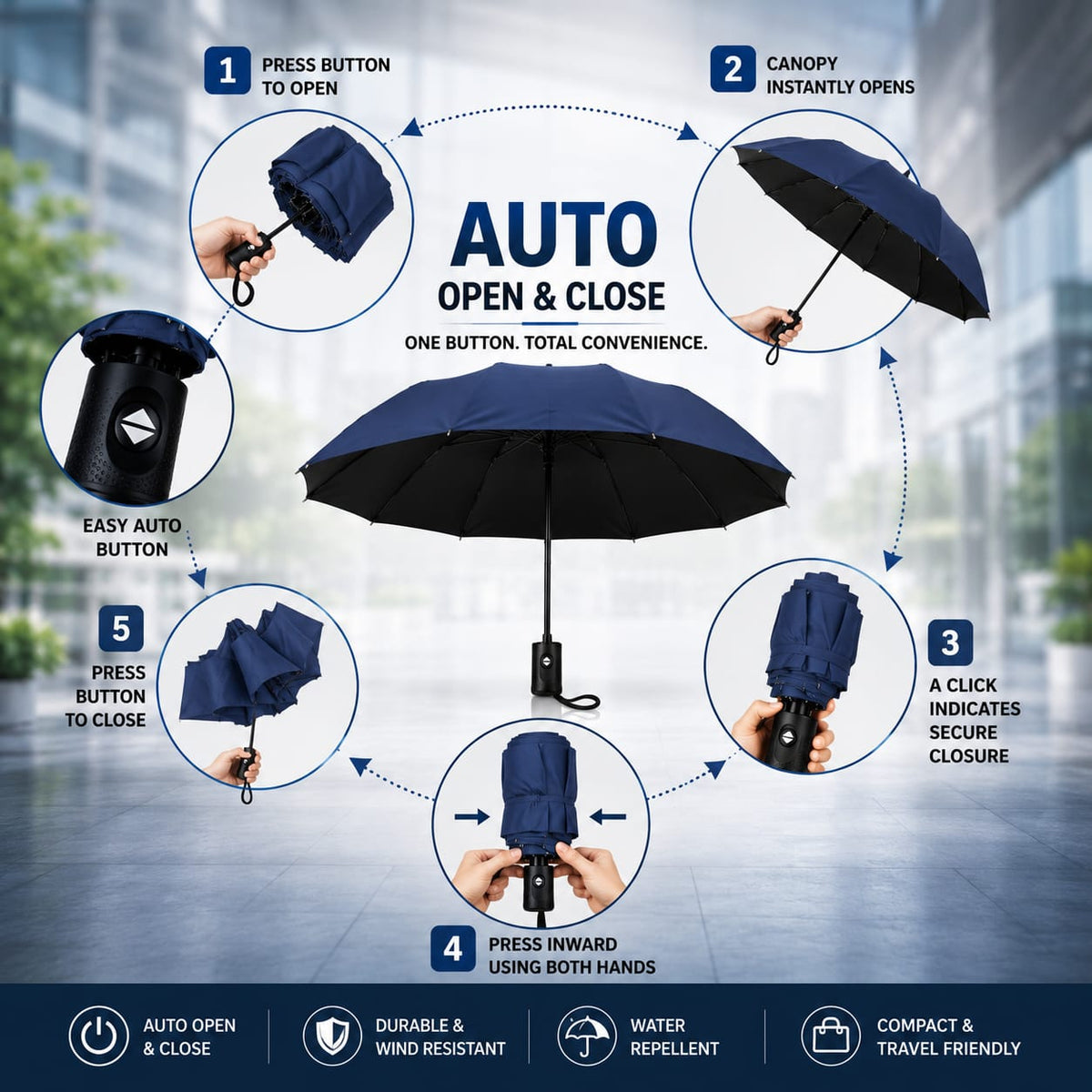 UV Protection Umbrella Auto Open/Close