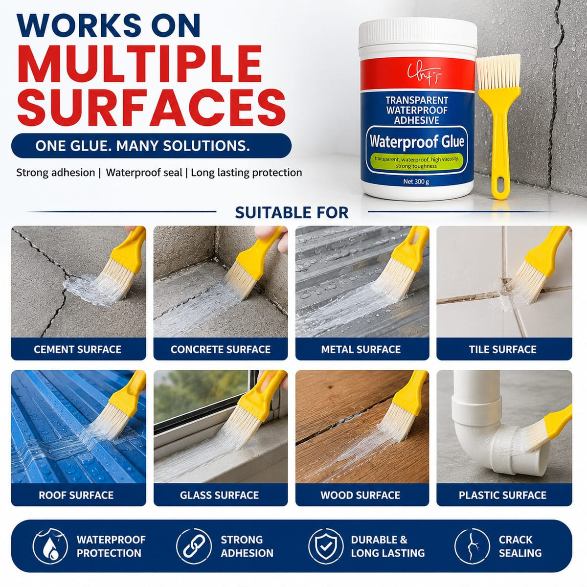 Grosyhub Transparent Waterproof Glue
