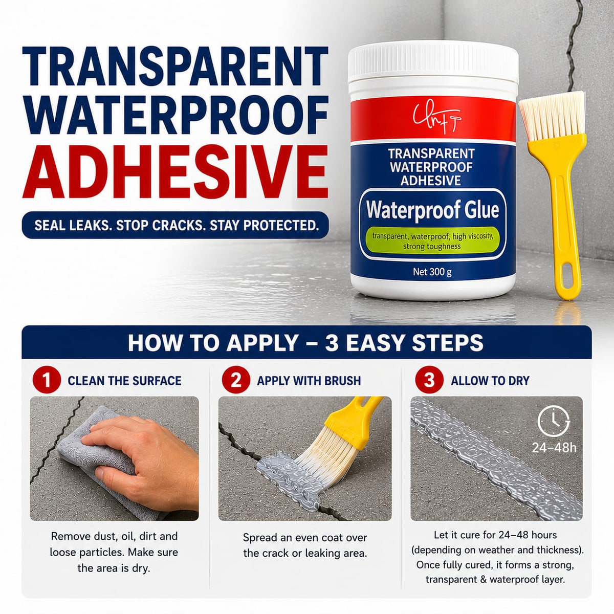 Grosyhub Transparent Waterproof Glue
