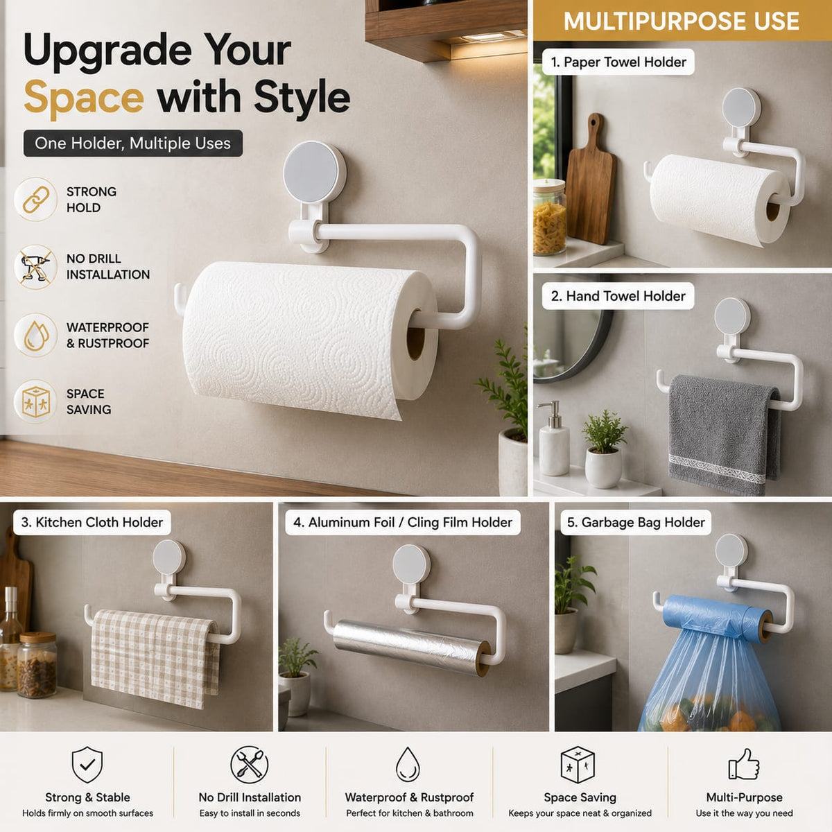 Wall Mounted Paper Towel Holder