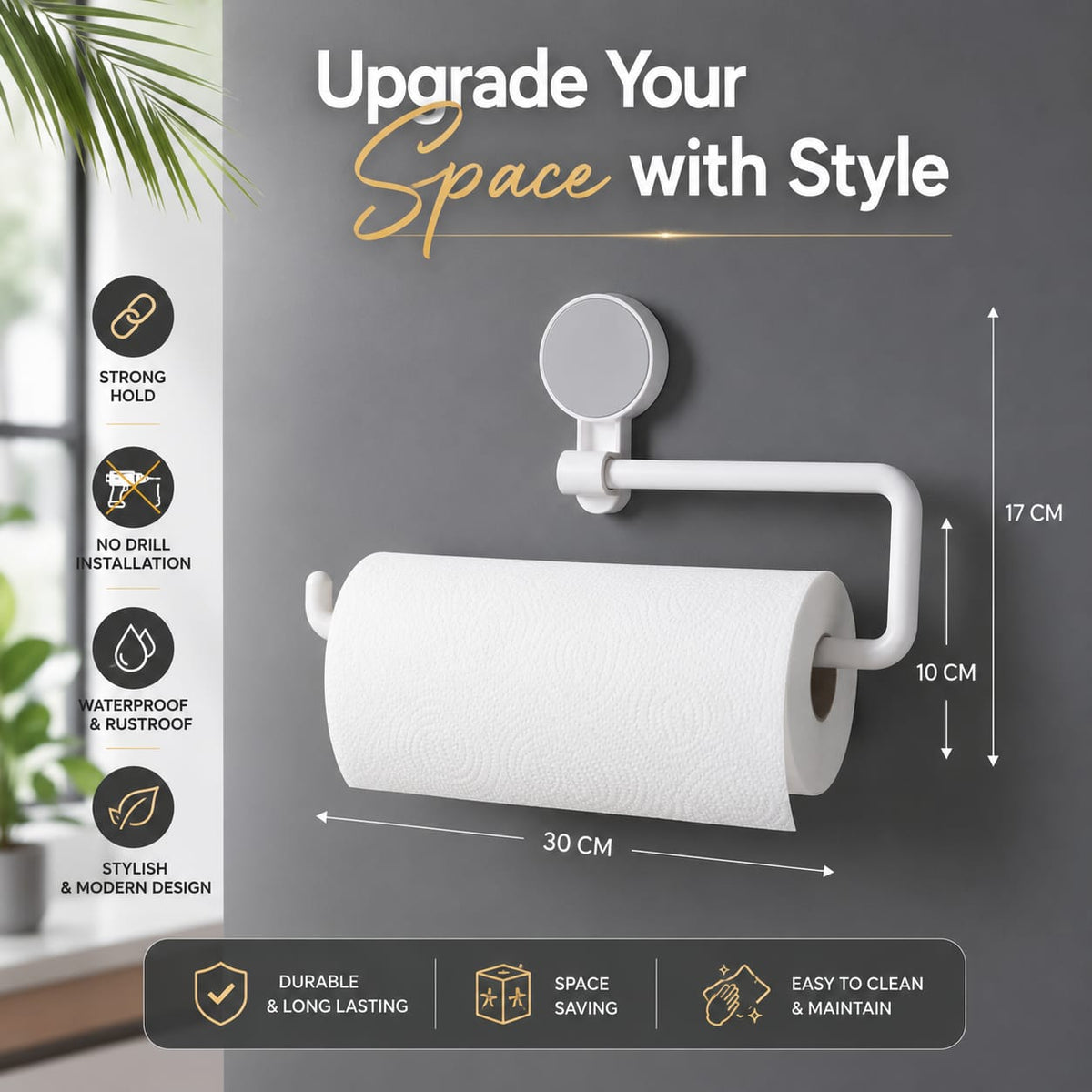 Wall Mounted Paper Towel Holder