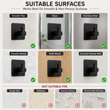Adhesive Hooks - Heavy Duty Wall Hangers for Bathroom Stainless Steel