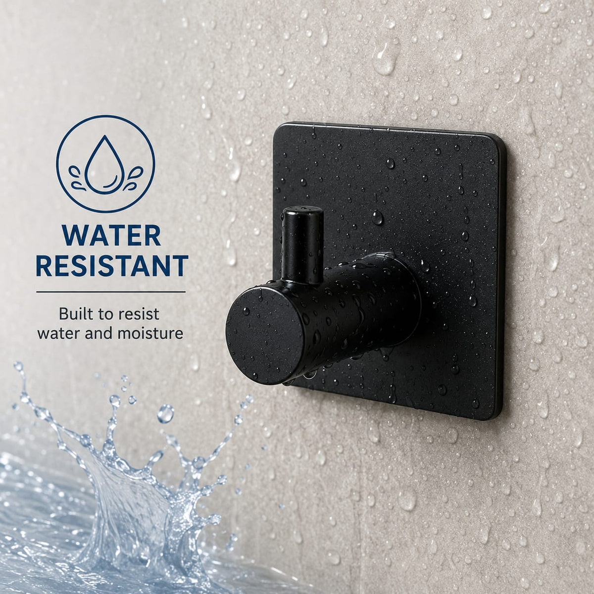 Adhesive Hooks - Heavy Duty Wall Hangers for Bathroom Stainless Steel