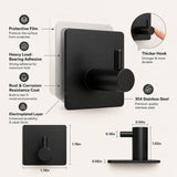 Adhesive Hooks - Heavy Duty Wall Hangers for Bathroom Stainless Steel