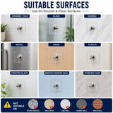 Screw Hooks for Hanging (Pack of 10) | Heavy Duty Adhesive Wall Hooks