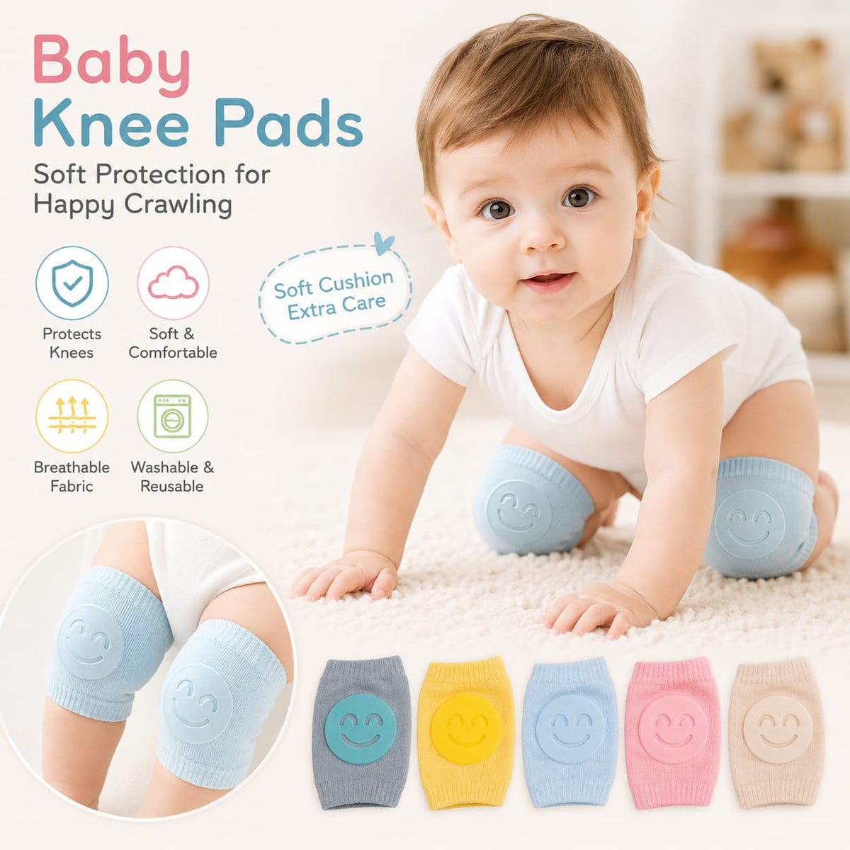 BABY KNEE PADS MULTICOLOUR