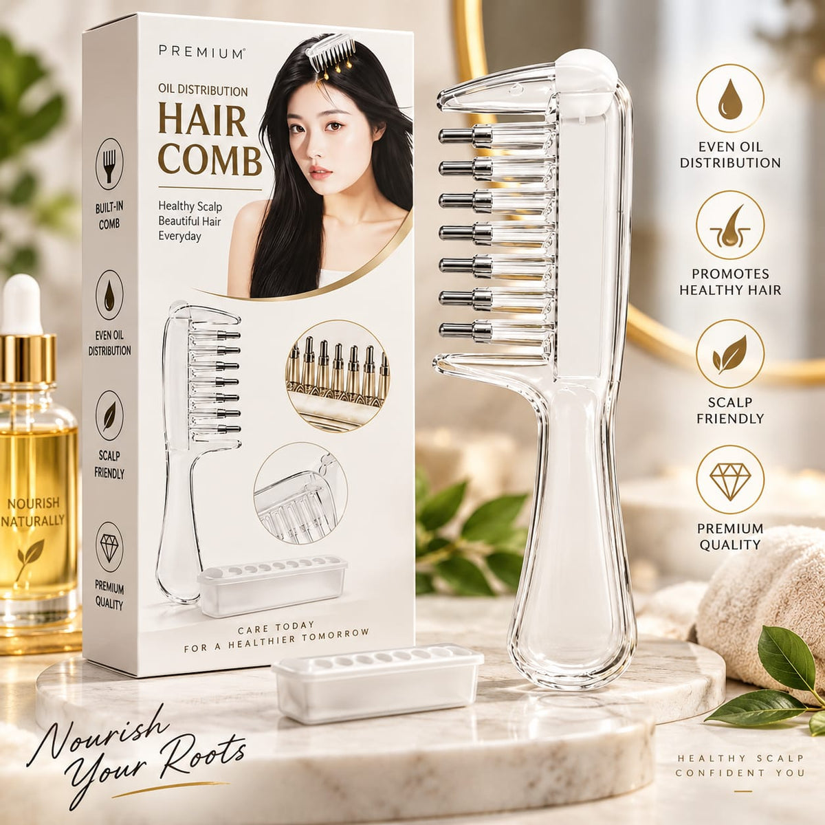 HAIR OIL APPLICATOR COMB