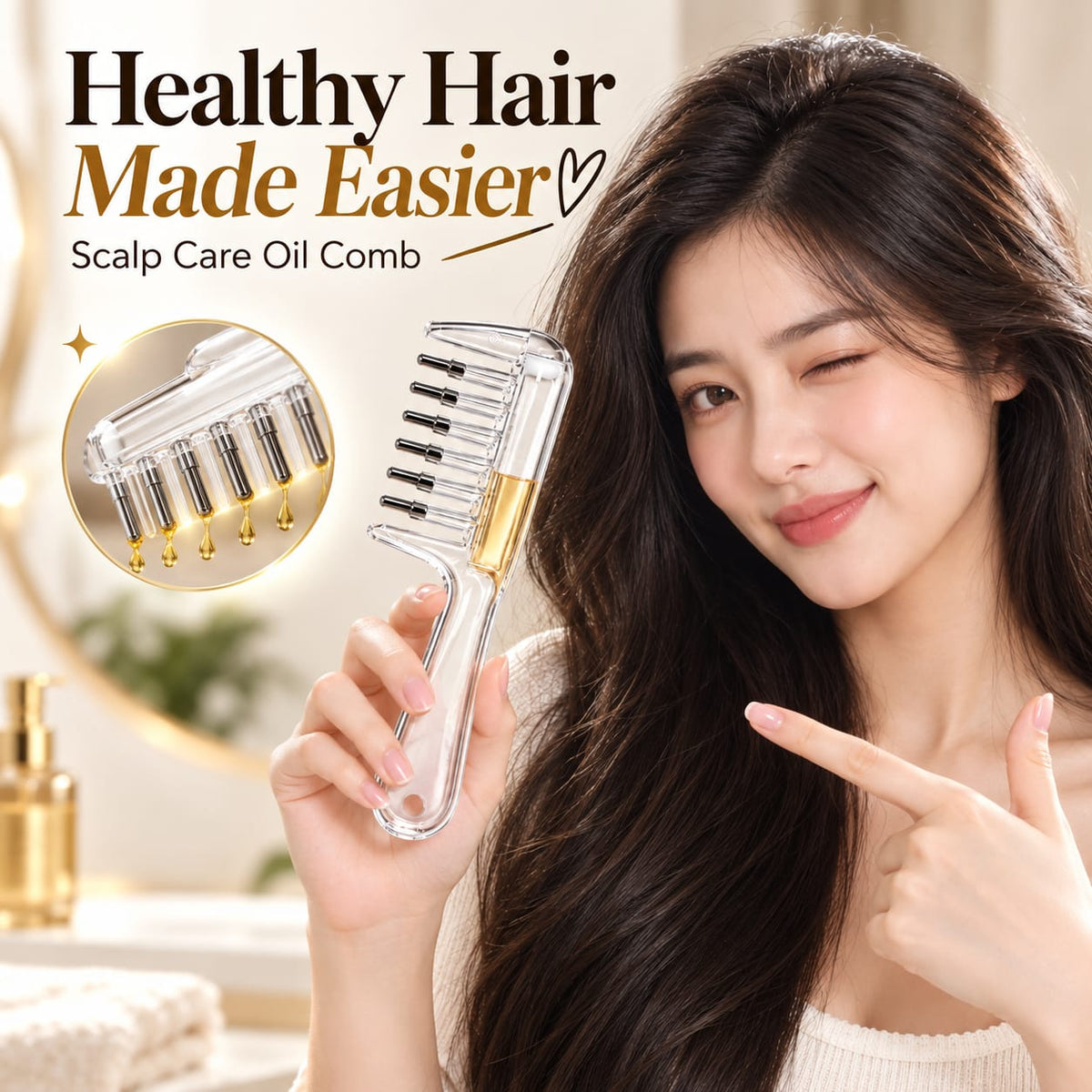 HAIR OIL APPLICATOR COMB