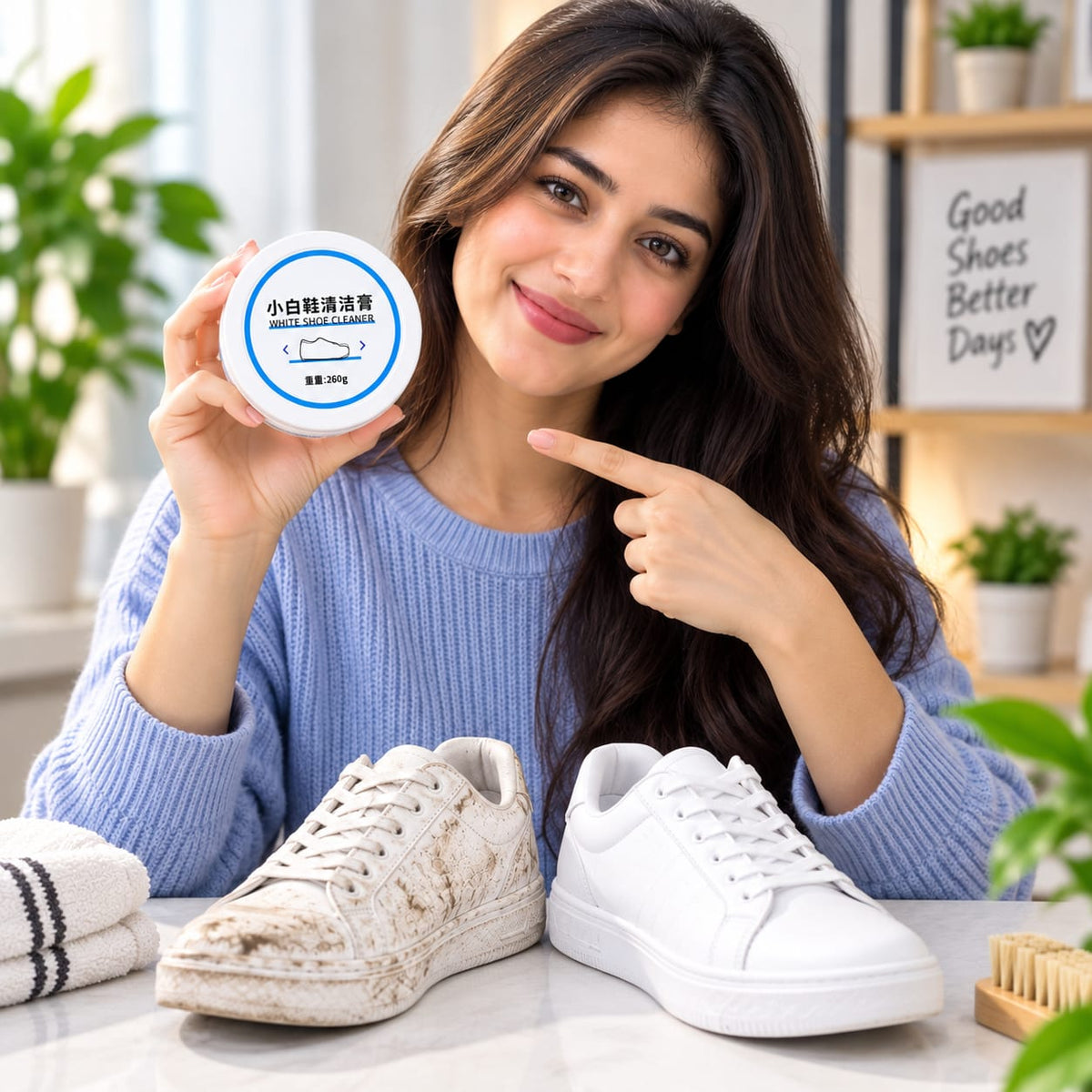 White Shoe Cleaner Cream - Instant Shoe Cleaning & Whitening Solution