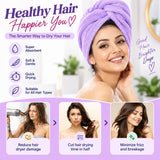 CuddleDry Hair Towel for Women 500 GSM (Multicolour)
