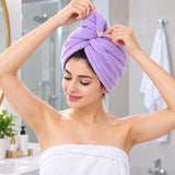 CuddleDry Hair Towel for Women 500 GSM (Multicolour)