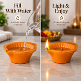 Water-Activated Light Diya(Set Of 6 Pcs)