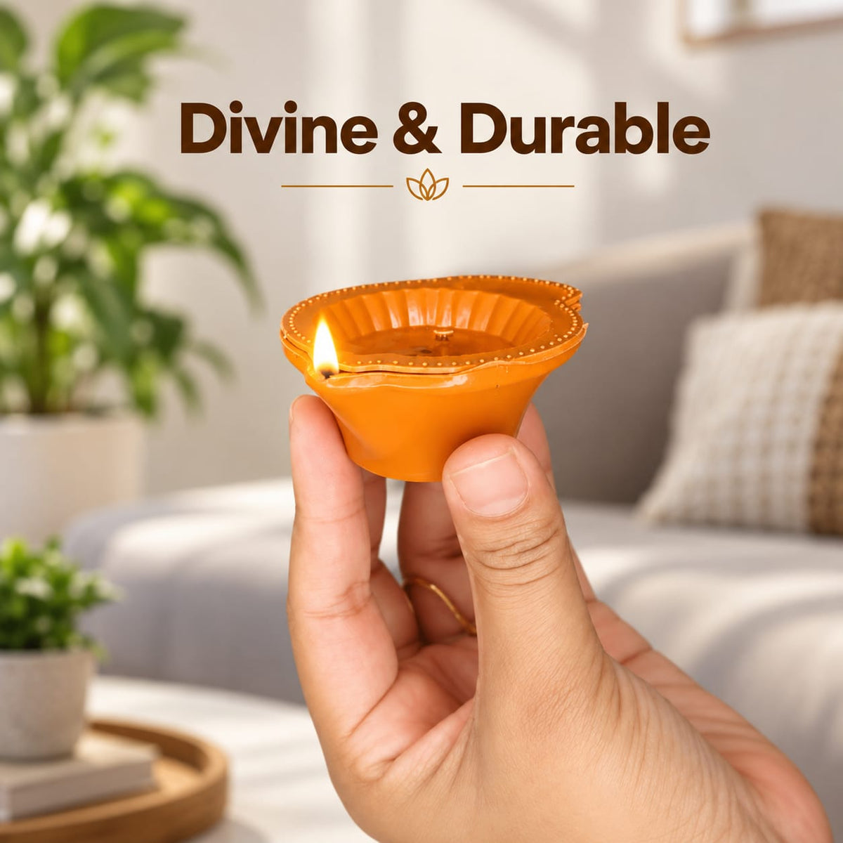 Water-Activated Light Diya(Set Of 6 Pcs)