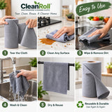 CleanRoll Tear-Off Microfiber Cleaning Cloth Roll