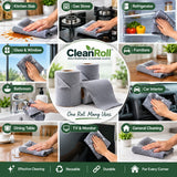 CleanRoll Tear-Off Microfiber Cleaning Cloth Roll