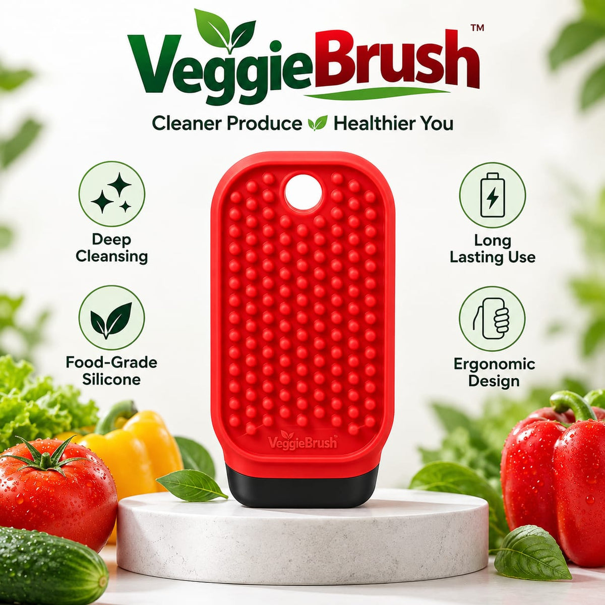 VeggieBrush | Smart Fruit & Vegetable Cleaning Brush