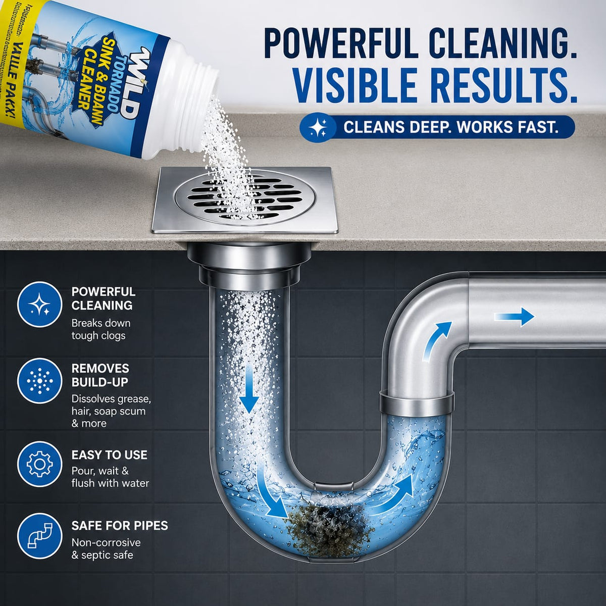 (Buy 1 Get 1 Free) Powerful Sink and Drain Cleaning Powder