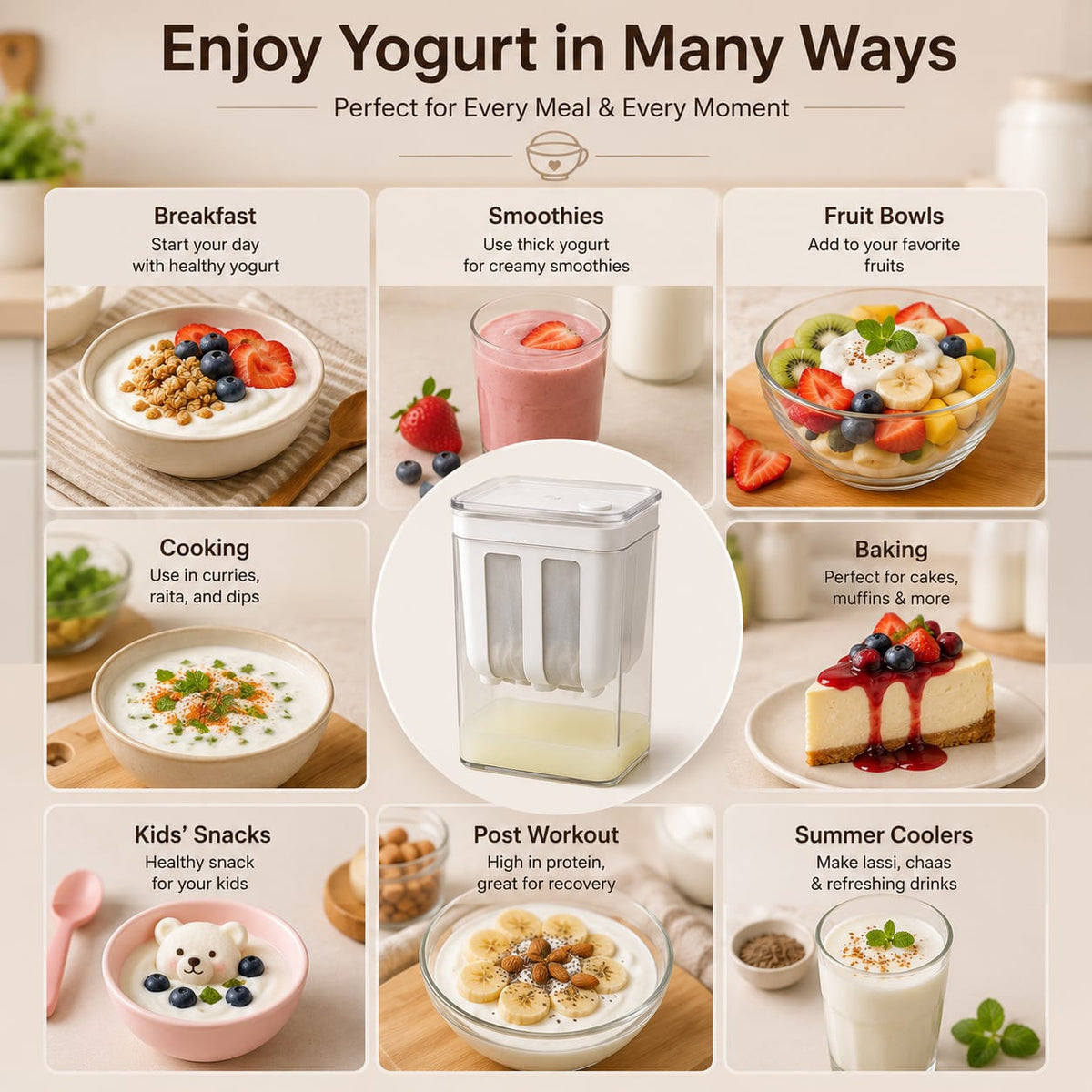 Grosyhub Multifunctional Yogurt Filter with FineYogurt Filter Mesh Strainer (1400 ml)