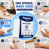 Happyy Magic Eraser (Pack of 2)– Powerful Multi-Surface Cleaning