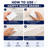 Happyy Magic Eraser (Pack of 2)– Powerful Multi-Surface Cleaning