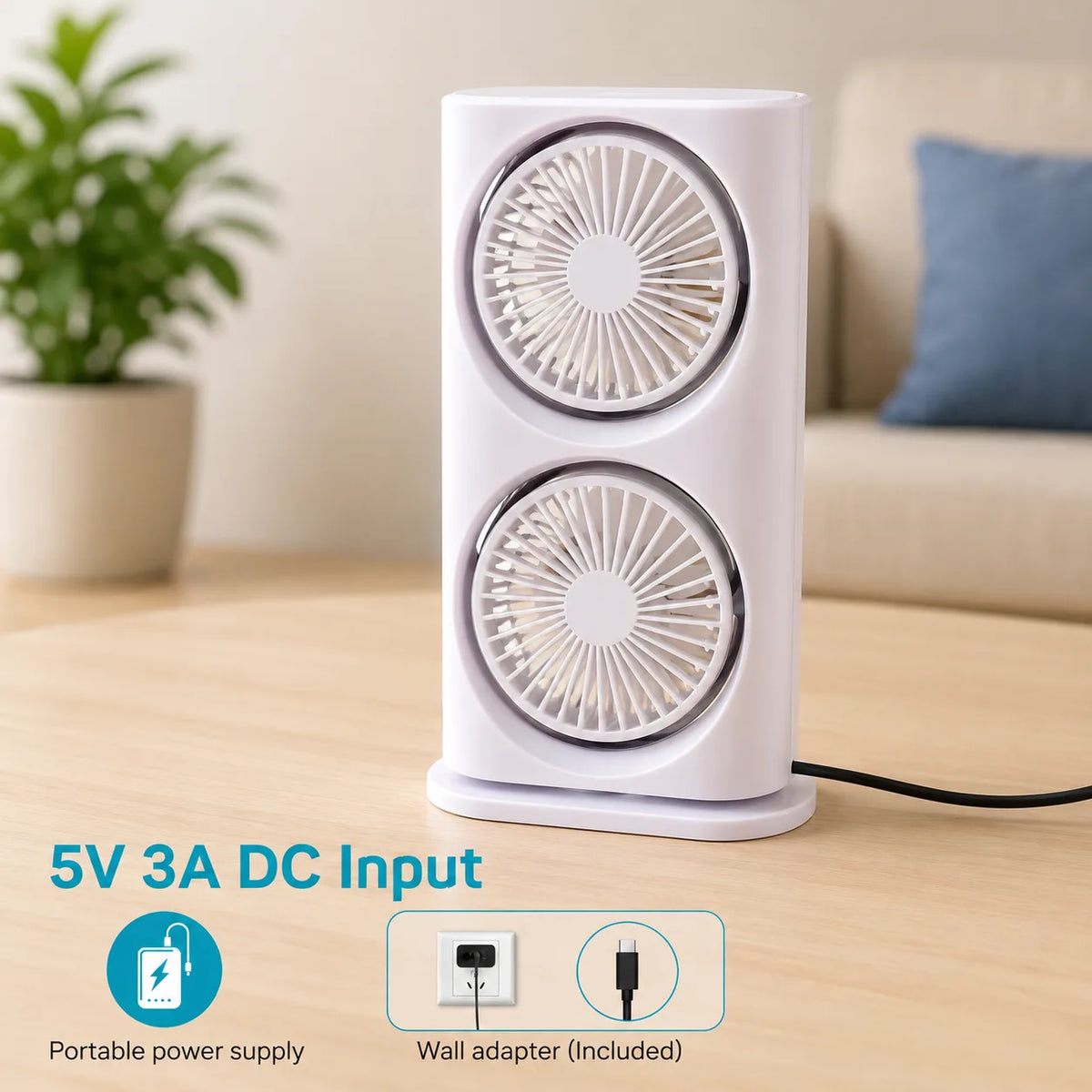 Rechargeable Mini Air Cooler with LED Light