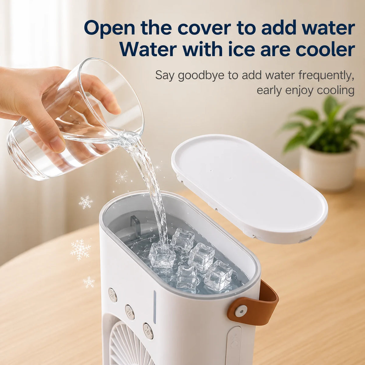 Rechargeable Mini Air Cooler with LED Light