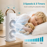 Rechargeable Mini Air Cooler with LED Light