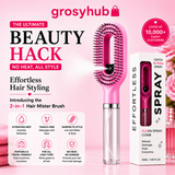 Grosyhub Multicolour 2-in-1 Spray Comb Hair Brush with Built-In Mist Bottle — Anti-Frizz Detangling Brush